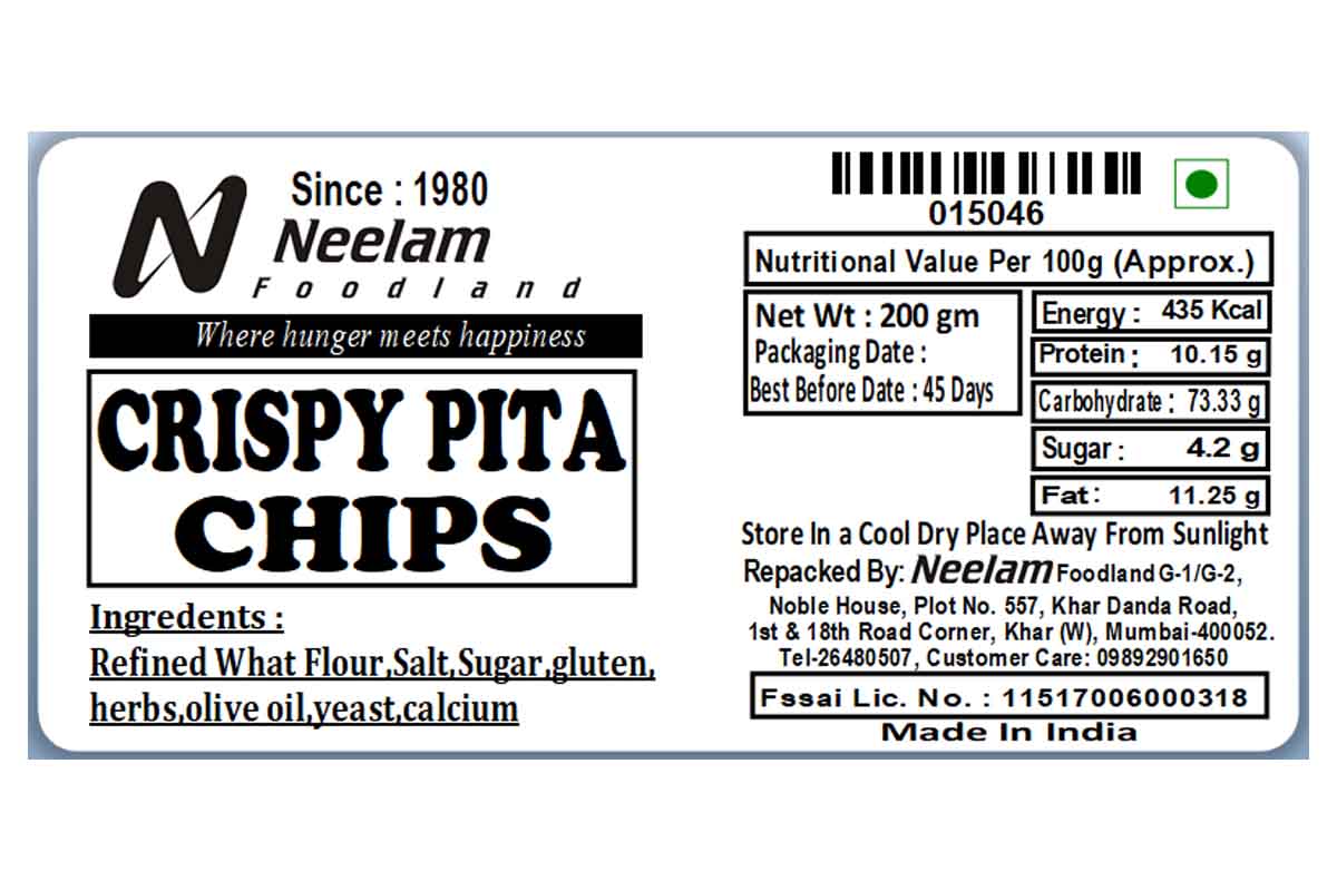 Crispy Pita Crackers 200 Gm
