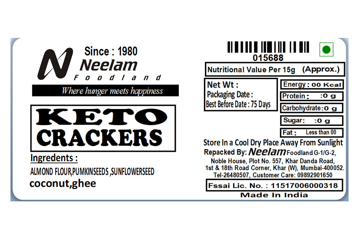 Keto Crackers 125 Gm