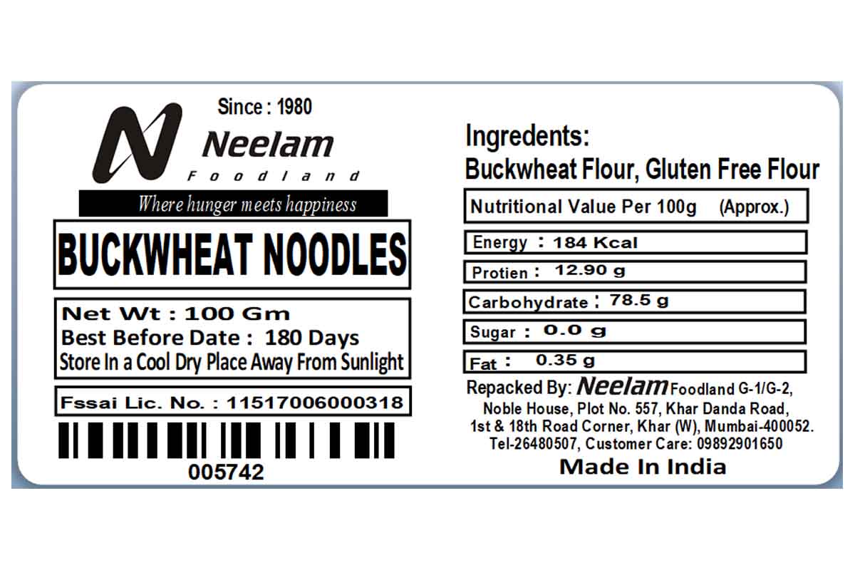 Buckwheat Noodles 100 Gm