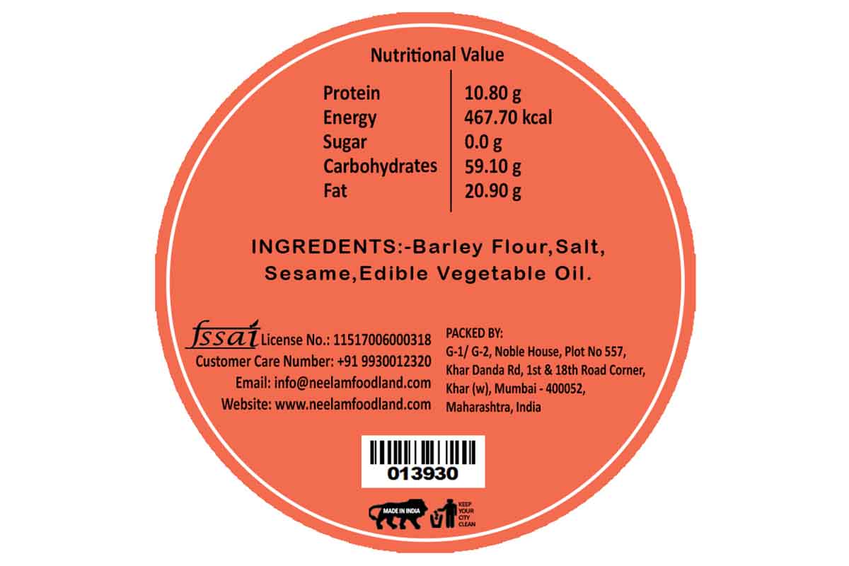 Roasted Barley Bhakri 200 Gm