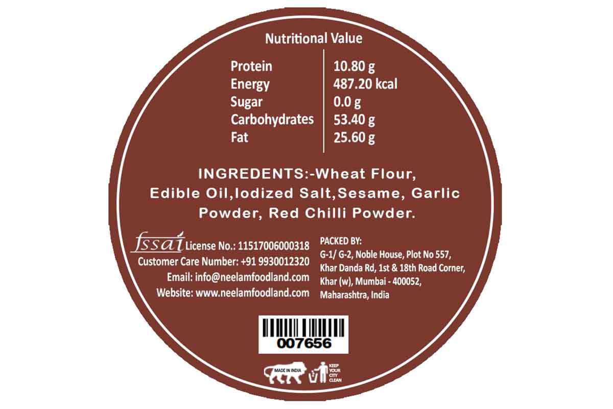 Roasted Garlic Bhakri 200 Gm