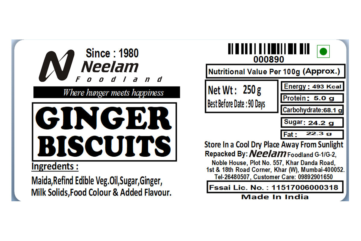 Ginger Biscuits 250 Gm
