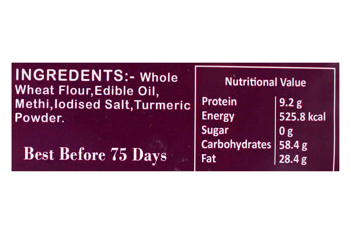 Salt Free Methi Khakhra 250 Gm