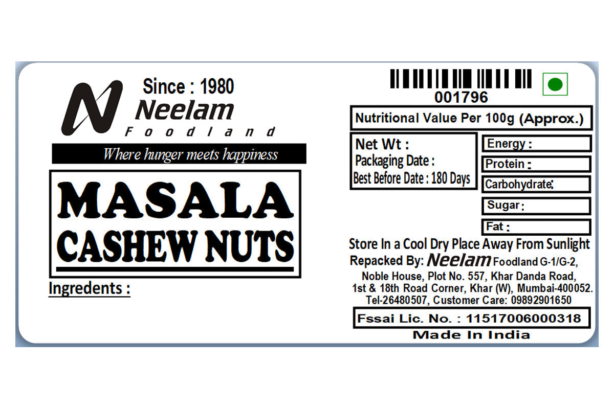 Roasted Masala Kaju 500 Gm