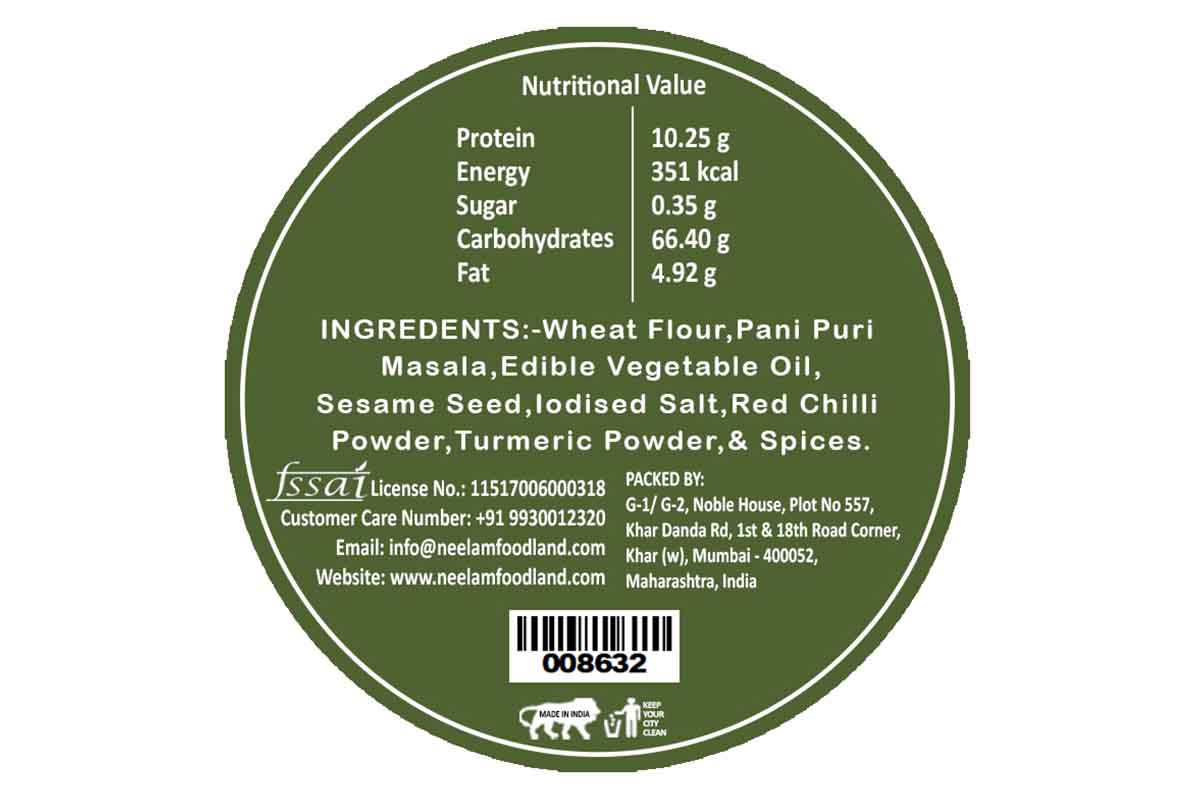 Roasted Pani Puri Bhakri 200 Gm