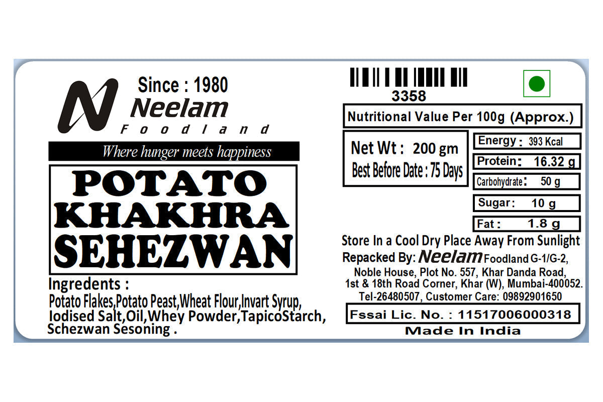Potato Khakhra Schezwan 200 Gm