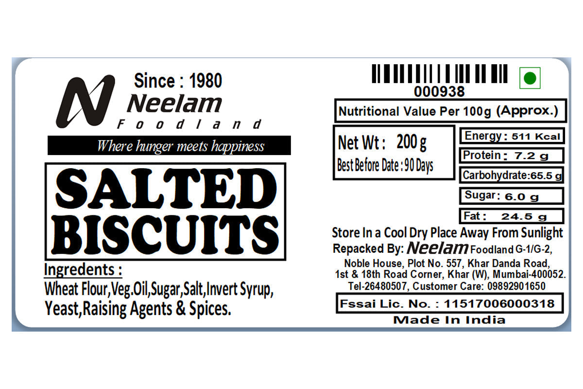 Salted Biscuits 200 Gm