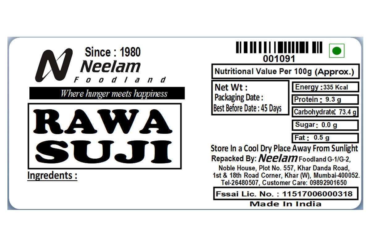 Semolina/Rawa/Suji 500 Gm