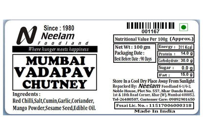 Mumbai Vadapav Chutney 100 Gm