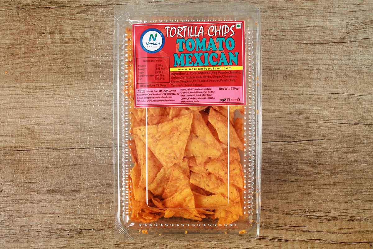 TORTILLA CHIPS TOMATO MEXICANA 120 GM