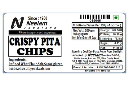 Crispy Pita Crackers 200 Gm