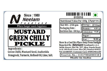 Mustard Chilly Pickle 250 Gm
