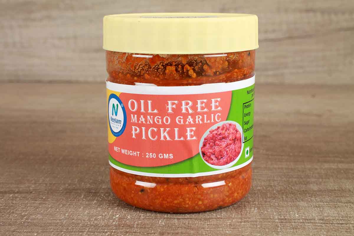 Oil Free Mango Garlic Pickle 250 Gm