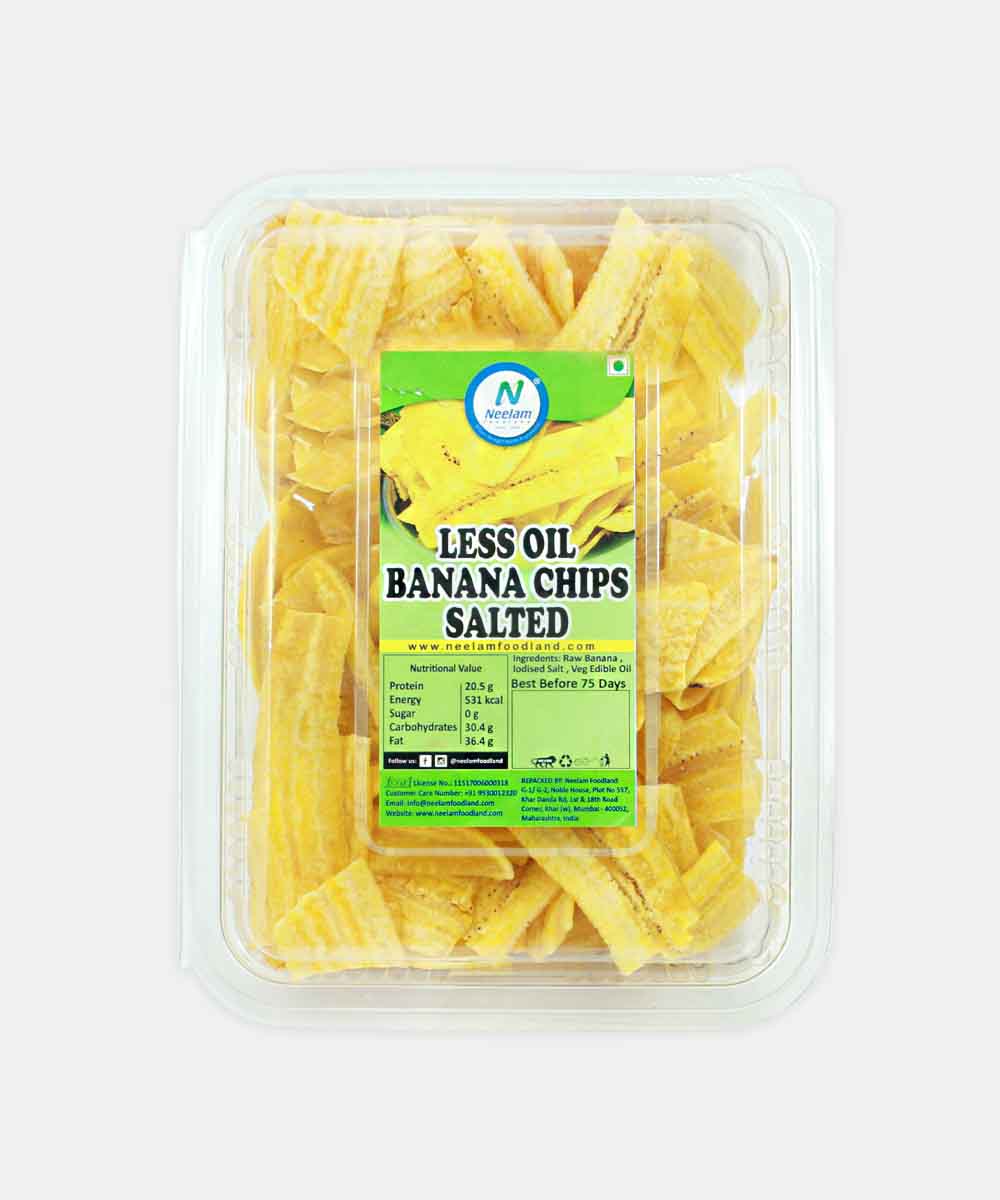 Less Oil Banana Chips Salted 200 Gm
