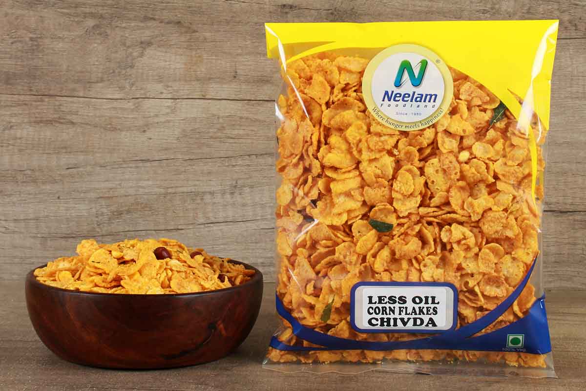 LESS OIL CORN FLAKES CHIVDA 200 GM