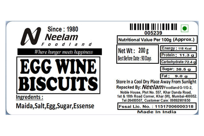 Egg Wine Biscuits 200 Gm