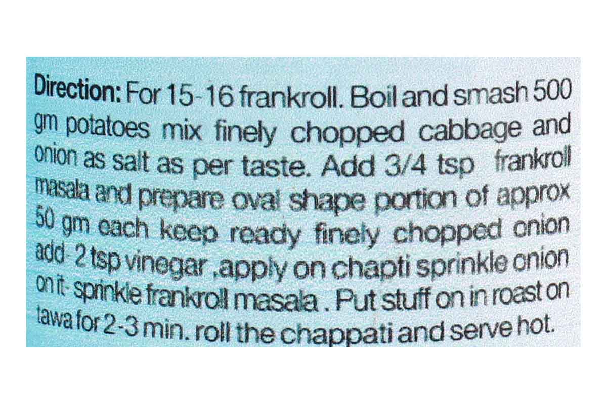 FRANKEY ROLL MASALA 100 GM