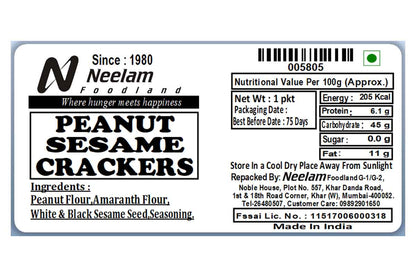 Peanut Seasame Crackers 125 Gm