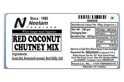 Instant Red Coconut Chutney 100 Gm