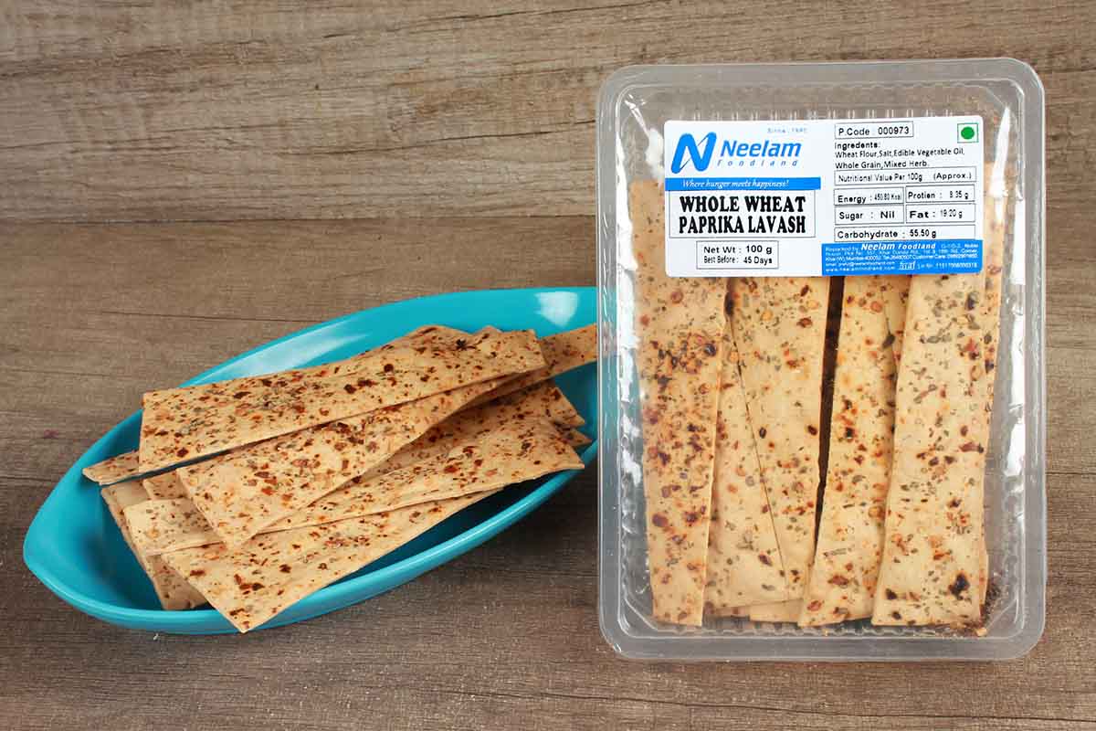 WHOLE WHEAT PAPRIKA LAVASH 100 GM