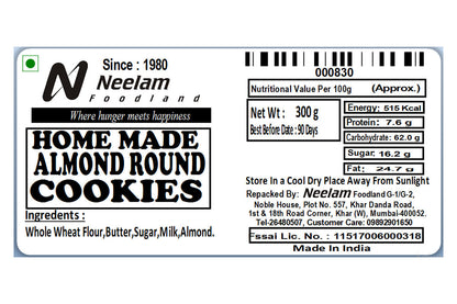Almond Round Cookies 300 Gm