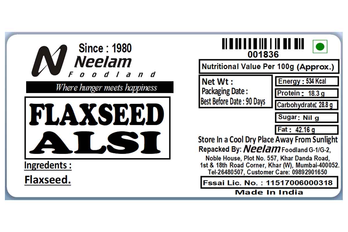 Flaxseed/Alsi/Javas Seeds 100 Gm