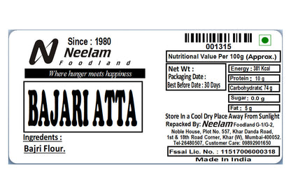 Pearl Millet Flour/Bajra Atta 500 Gm