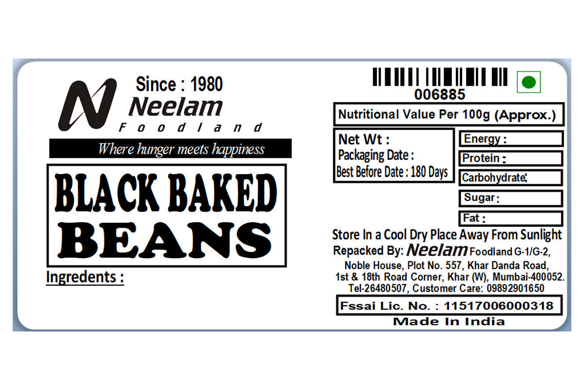 Black Turtle Beans/Black Beans 500 Gm