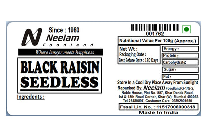 Black Raisin Seedless 250 Gm