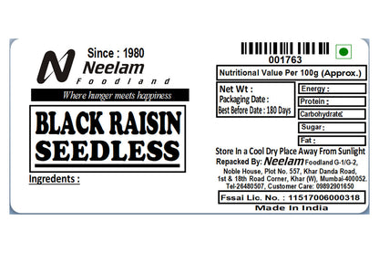Black Raisin Seedless 500 Gm