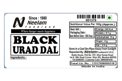 Black Urad Spilit/Kali Dal 500 Gm