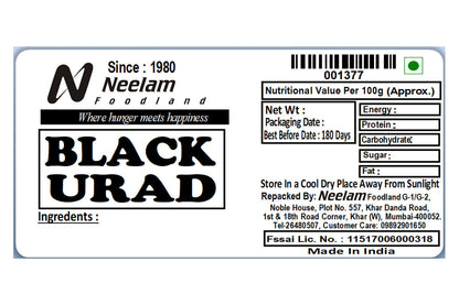 Black Urad Whole/Black Gram 500 Gm