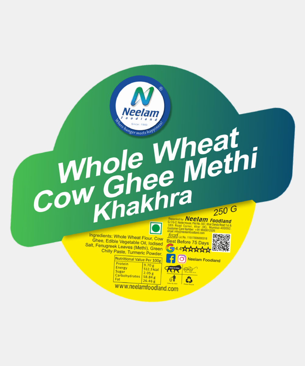Whole Wheat Cow Ghee Methi Khakhra 250 Gm