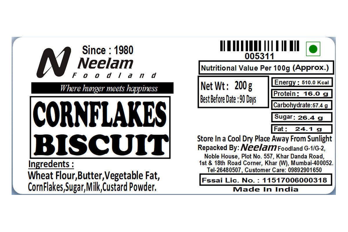 Corn Flakes Biscuits 200 Gm