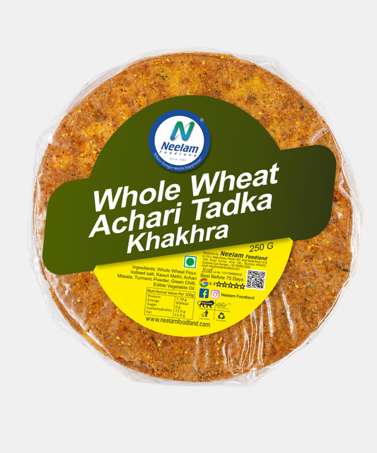 Whole Wheat Achari Tadka Masala Khakhra 250 Gm