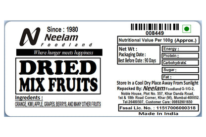 Dried Mix Fruits Tray 200 Gm