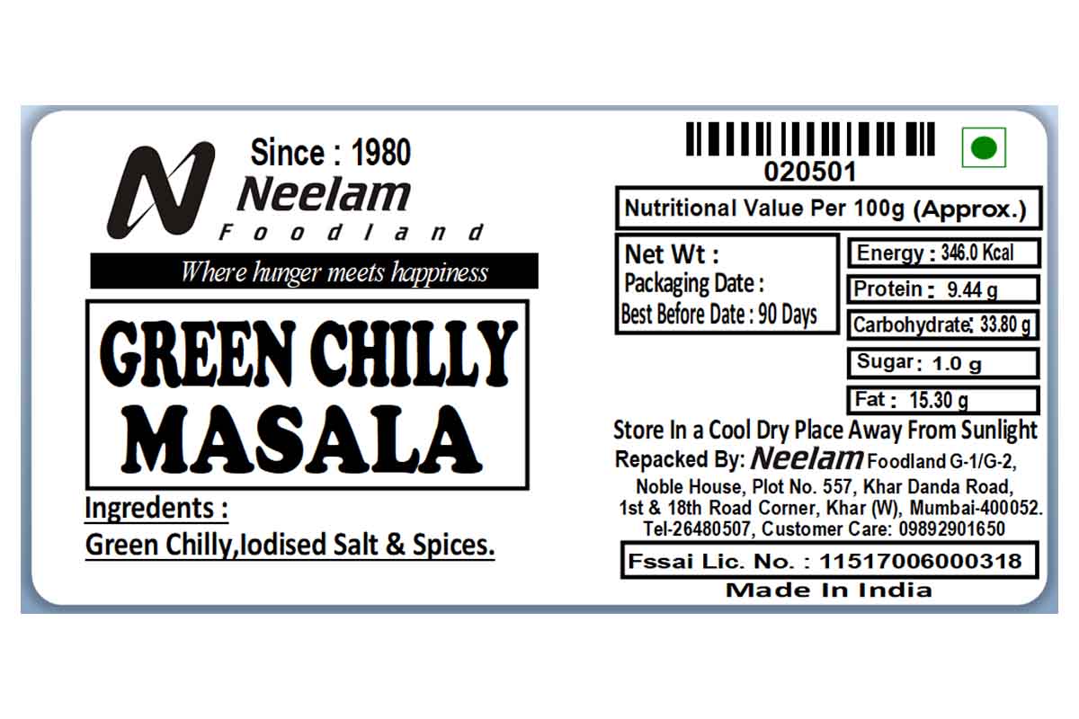 Masala Stuffed Dry Green Chilly 100 Gm