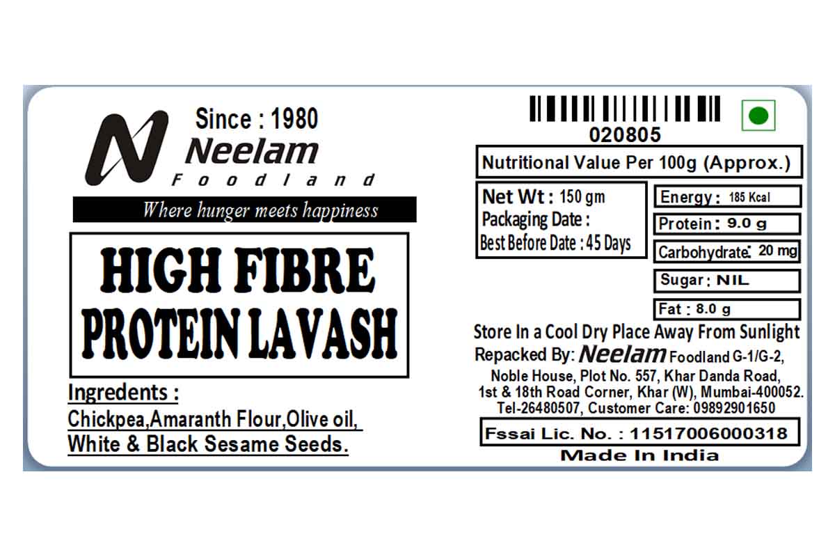 High Fibre Protein Lavash 150 Gm