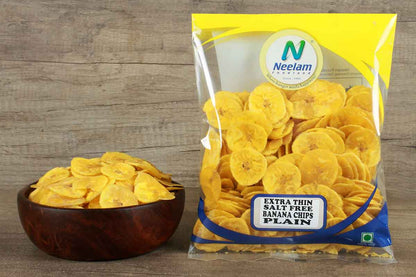 Extra Thin Salt Free Banana Chips Plain 200 Gm