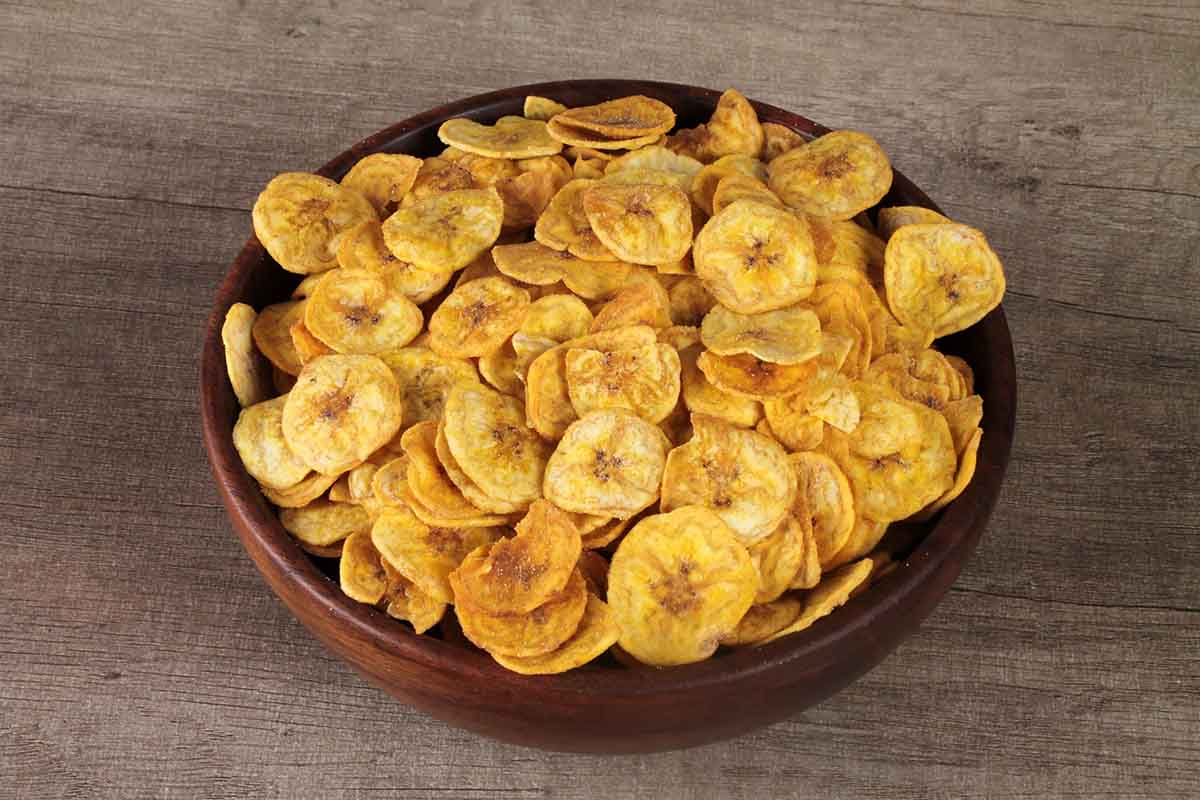 Roasted Banana Chips Salted 200 Gm