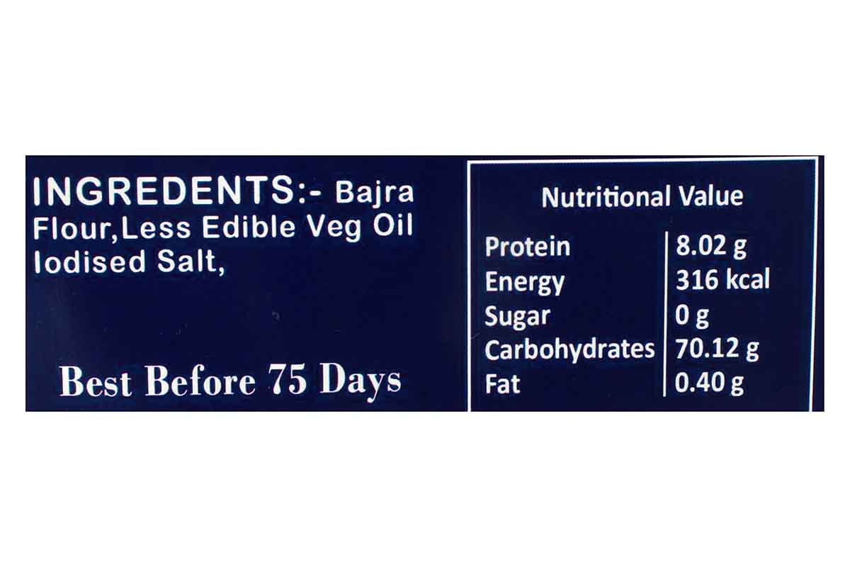 Roasted Thin Bajra Kofta Rotla 1 Pkt 200 Gm