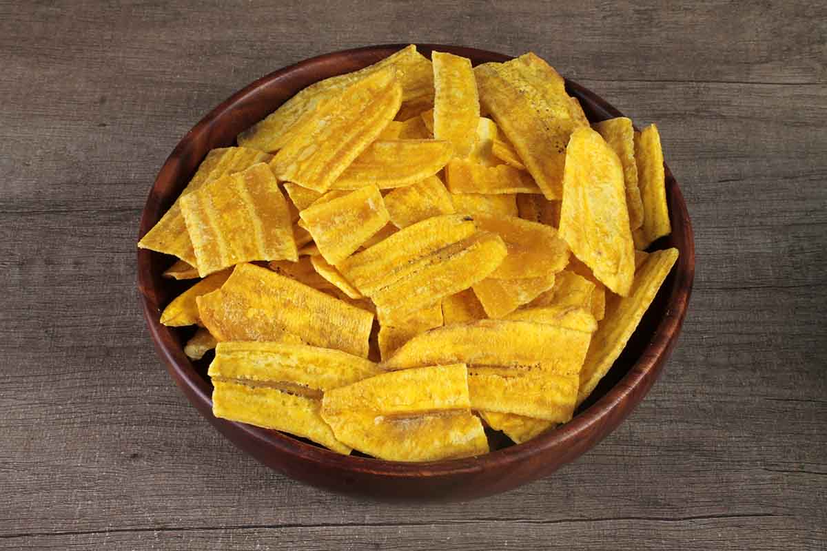 Salt Free Banana Chips Plain 200 Gm