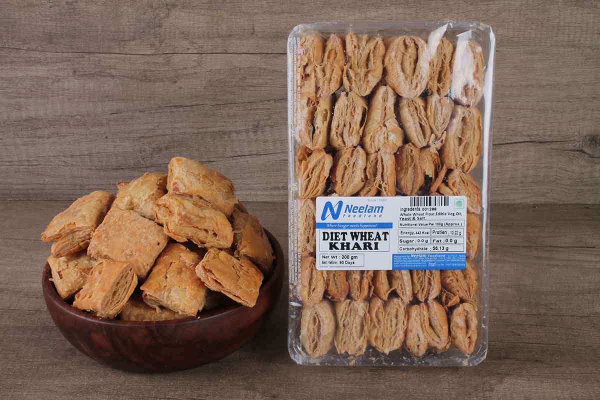 DIET WHEAT KHARI BISCUITS 200 GM