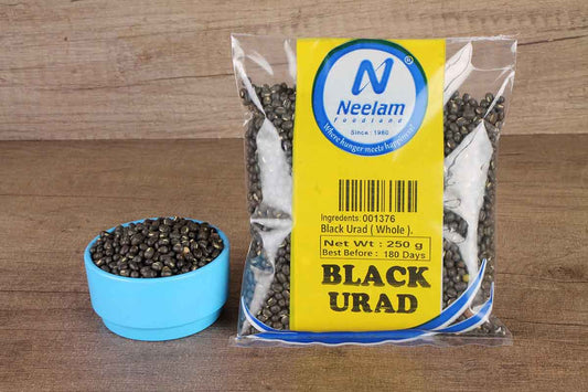 Black Urad Whole/Black Gram 250 Gm