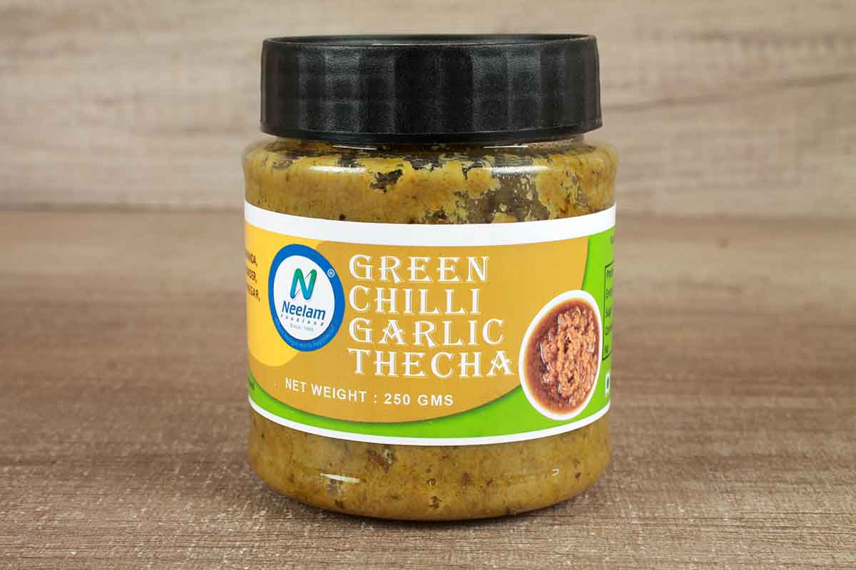 GARLIC GREEN CHILLI THECHA 250 GM