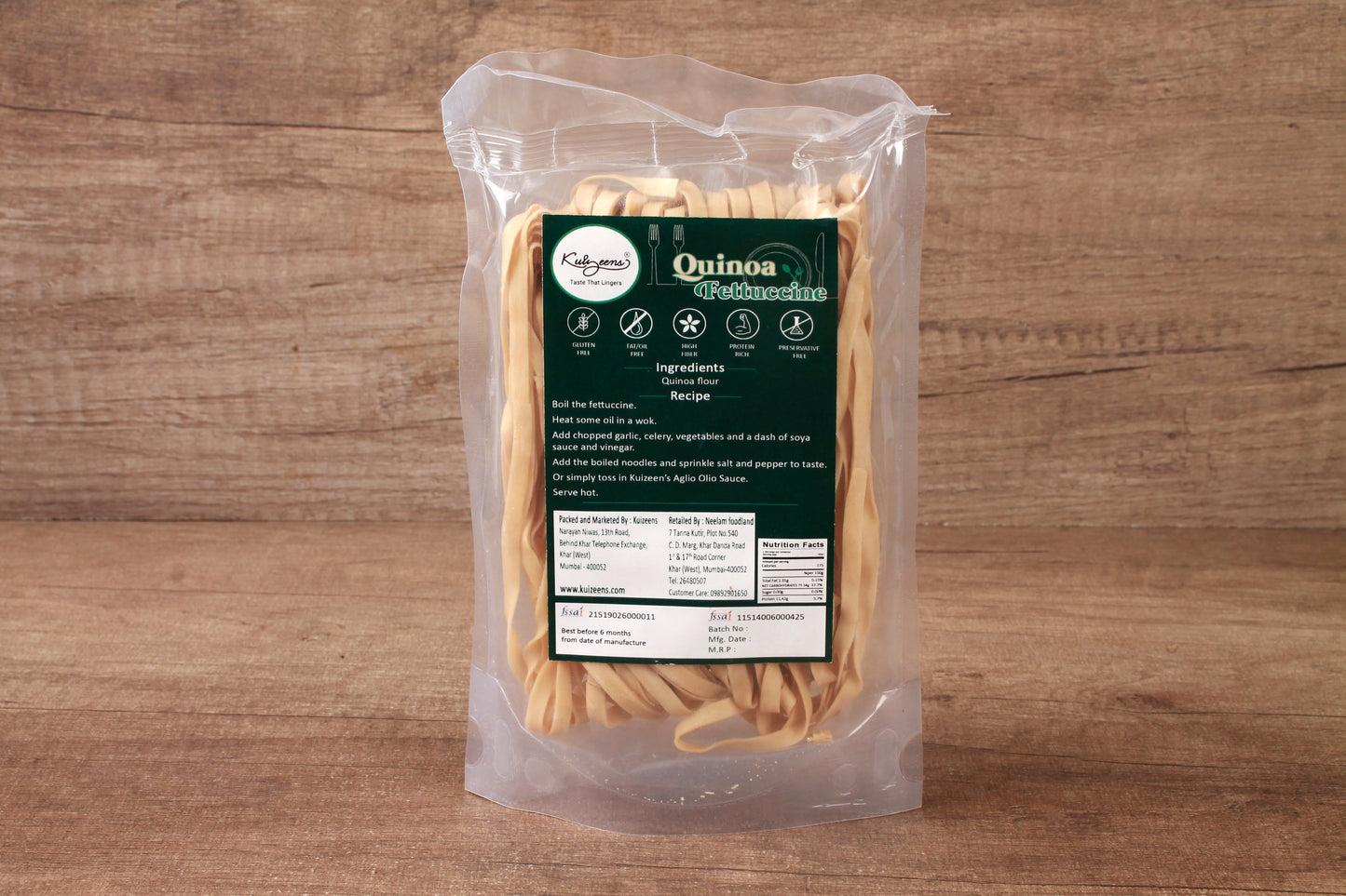 Quinoa Fettuccine Noodles 100 Gm
