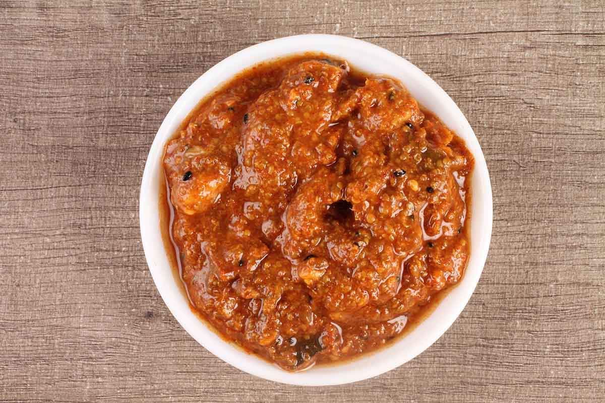 Oil Free Mango Garlic Pickle 250 Gm