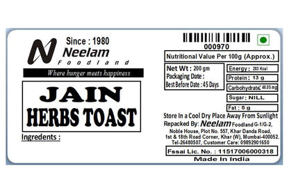 Jain Herbs Toast 200 Gm