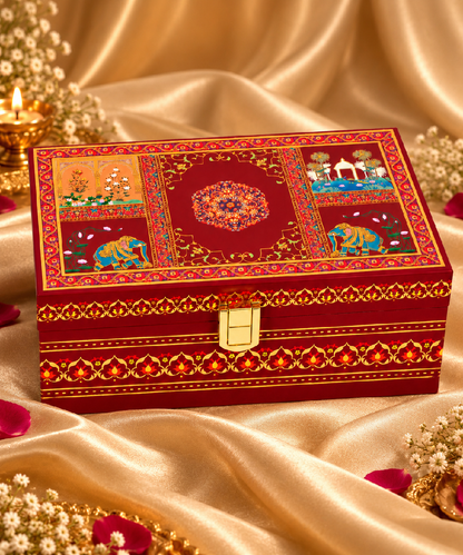 Maroon Gift Hamper 2 Jar  Khokha Box 310 Gm