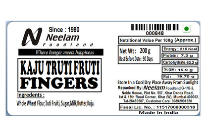 Kaju Tutti Frutti Fingers Biscuits 200 Gm